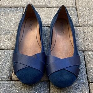 Vionic Navy Blue Suede Loafers